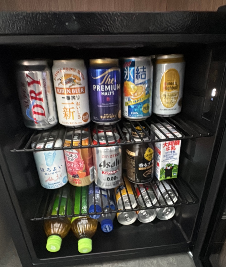 今回のスペースキャビンの冷蔵庫に入っていたドリンク