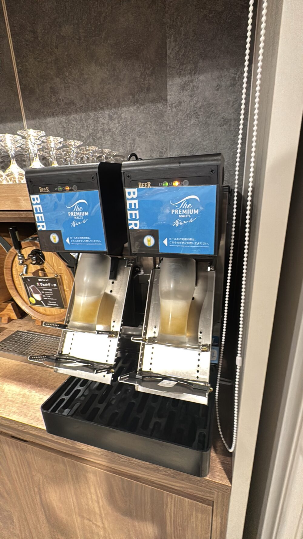 レストランに設置されていたプレミアムモルツのビールサーバー