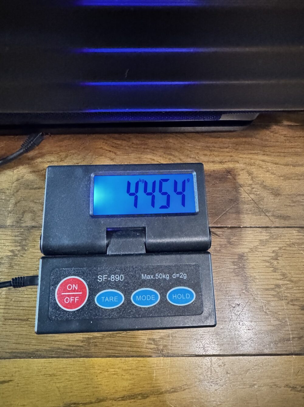 デジタルスケールの表示は4.354kg