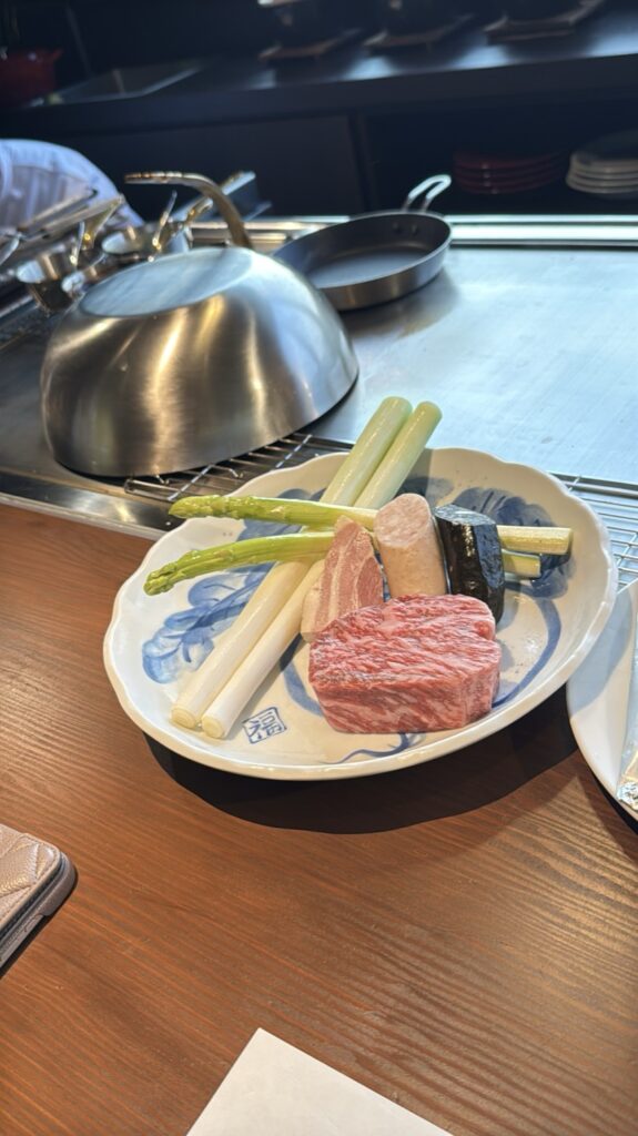 鉄板焼コースの食材